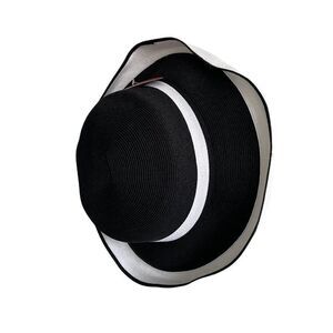 CANADIAN HAT Wide Brim Claire Sun Hat With UPF 50+ Black With White One Size